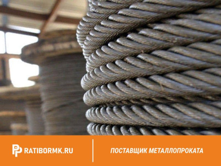 Канат стальной 2,4 мм ГОСТ 3066-80 6х7(1+6)+1х7(1+6)