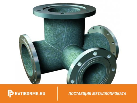 Тройник фланцевый с пожарной подставкой ППТФ 500х200